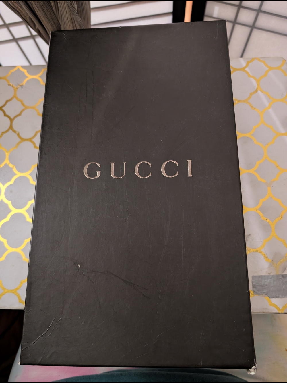 Gucci Men’s Brown GG Canvas & Dark Brown Leather Sneakers with Green-Red Web - Picture 15 of 16